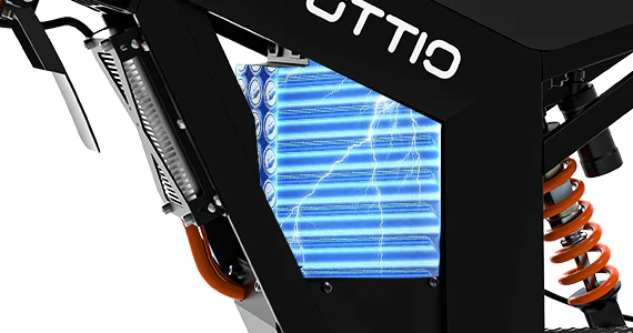 High-capacity battery delivers up to 45 miles per charge