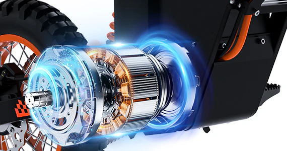 Powerful torque and smooth control, top speed up to 37 mph