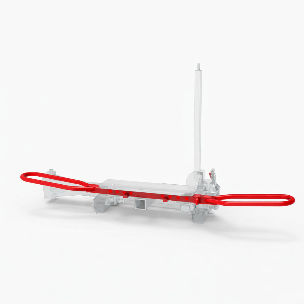 Hitch mounted bike carrier rack with adjustable wheel support rails to fit different bike wheelbase lengths